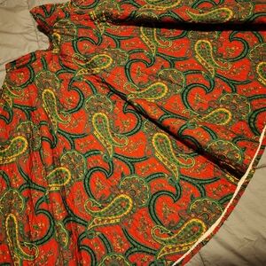 Vintage Quilted Circle Skirt In Paisley Pattern